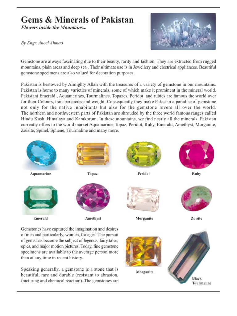 Gems & Minerals of Pakistan Gemstone Jewellery Components Free 30