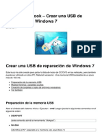 Especial Netbook Crear Una Usb de Reparacion de Windows 7 3627 Ktl73a