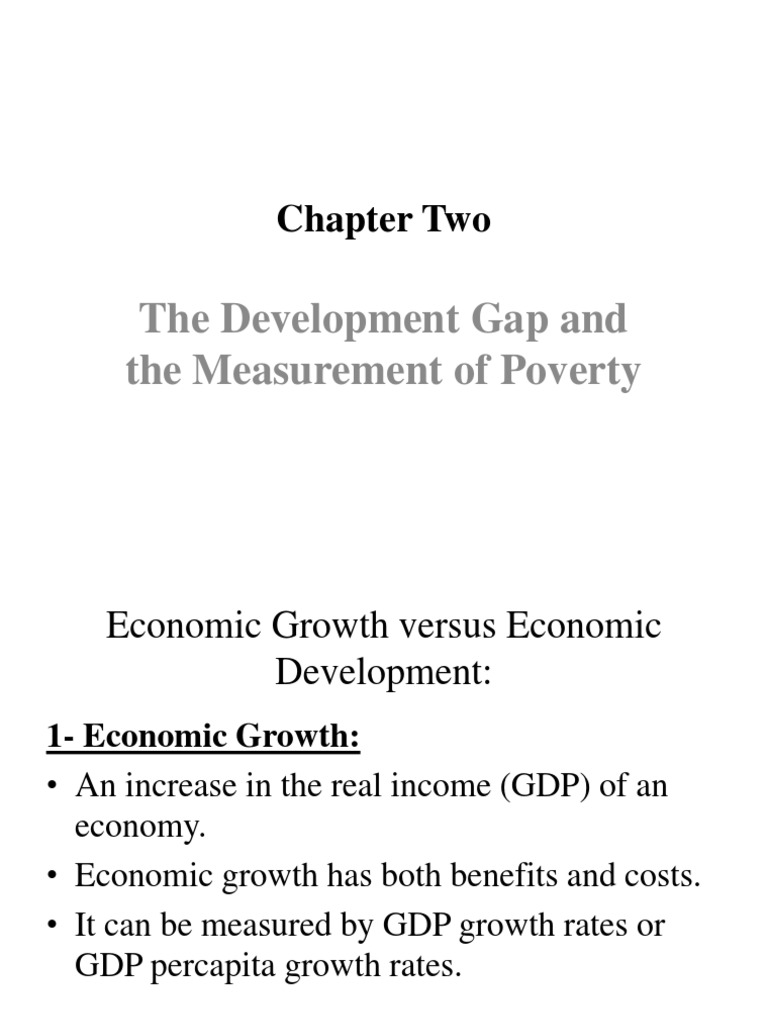 Chapter Two: The Development Gap and The Measurement of Poverty | PDF ...