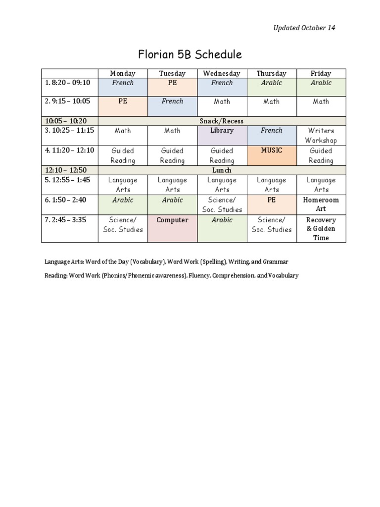 5b Schedule 3 Oct 13 | PDF