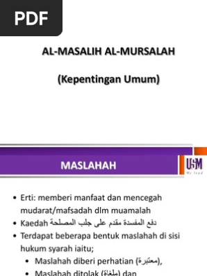 Masalih Mursalah Pdf