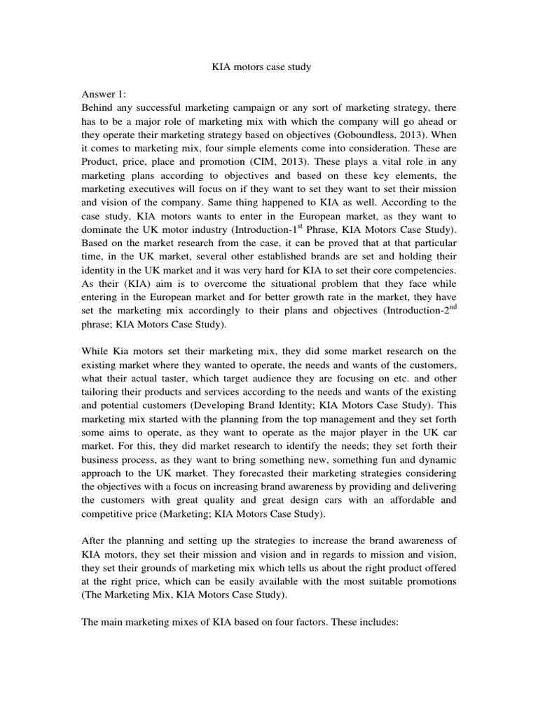 Kia motors marketing strategy picture