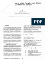 Calcul D'un Pieu Isolé Par Pénétromètre Statique PDF