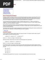 Floating Point Numbers