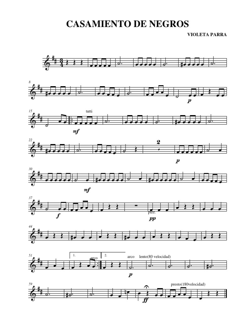 Casamiento De Negros Violeta Parra scribd