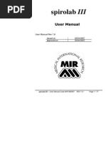 MIR Spirolab 3 - User Manual