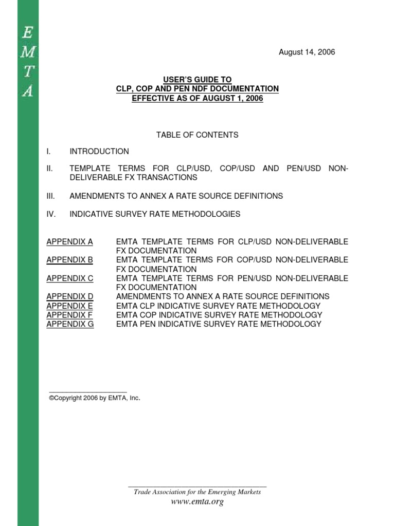 CLP COP PEN NDF Docs PDF | PDF | Foreign Exchange Market | Valuation  (Finance)