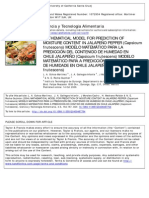 MATHEMATICAL MODEL For PREDICTION of MOISTUR