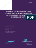 Effective and Promising Summer Learning Programs