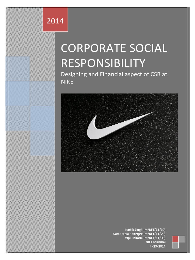 CSR at NIKE Nike Corporate Social Responsibility