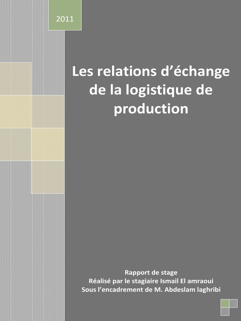 Rapport de Stage Logistique Ismail (1)
