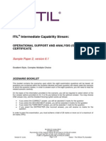 ITIL CAP OperationalSupportAnalysis OSA SamplePaper 2 SCENARIO Booklet v6.1 English