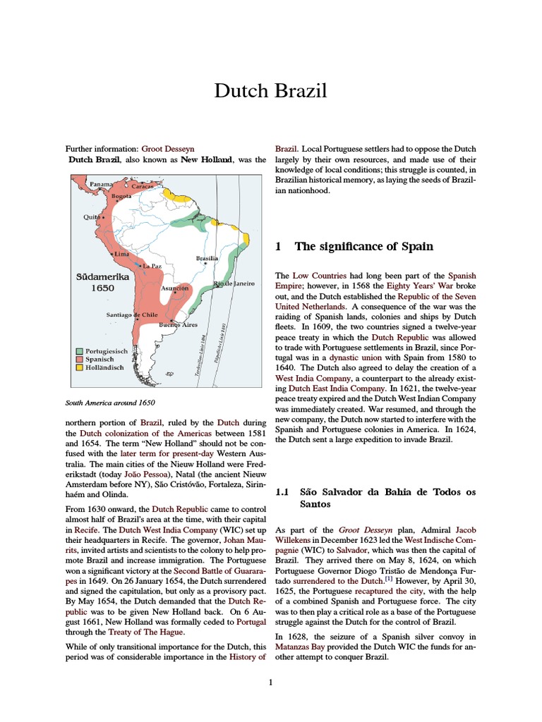 Dutch Brazil | PDF | Age Of Discovery | Modern European Colonies