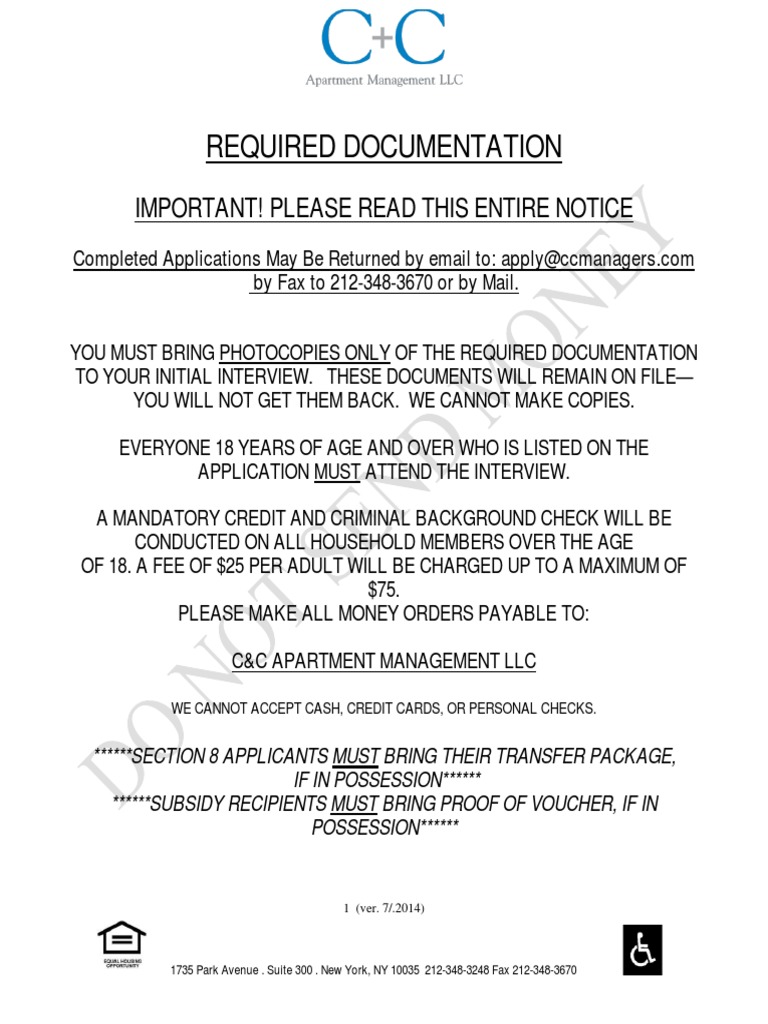 CC Apartment Application Template Final 2013 Section 8 (Housing