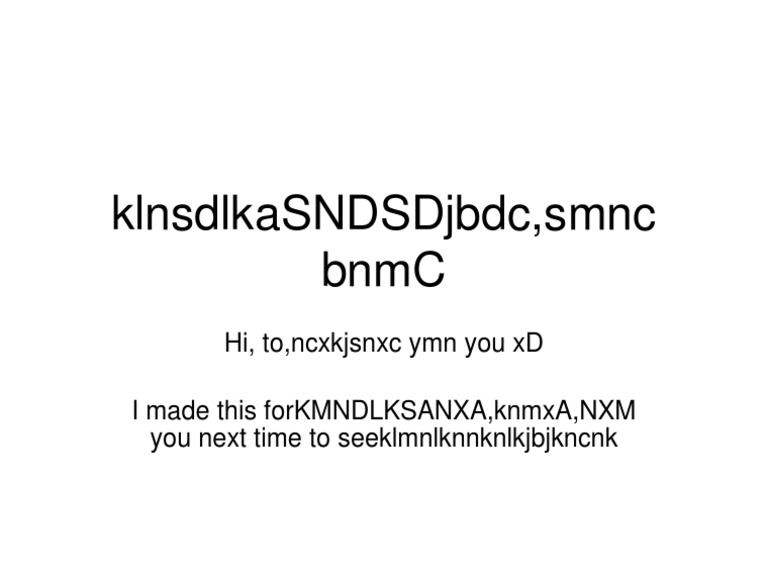 Unclear Message with Random Text | PDF