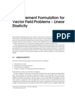 Finite Element Formulation For Vector Field Problems - Linear Elasticity
