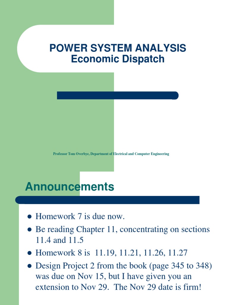 Economic Dispatch | PDF | Hydroelectricity | Mathematical Optimization