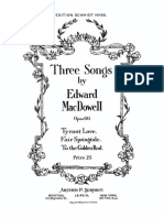 Edward MacDowell 3 Songs Op.60