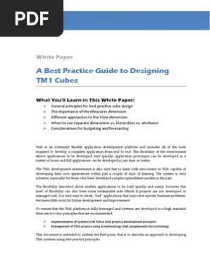 White Paper Best Practice Cube Design