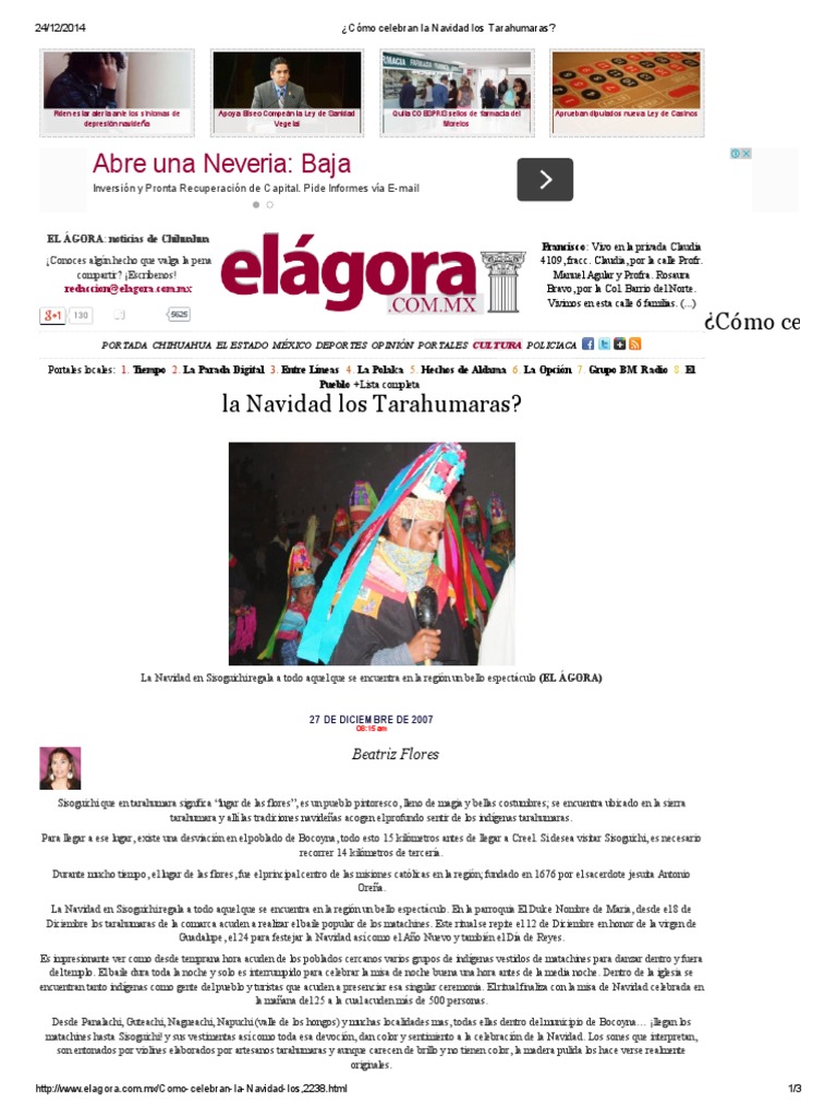 Como Celebran La Navidad Los Tarahumaras Navidad Religion Y Creencia