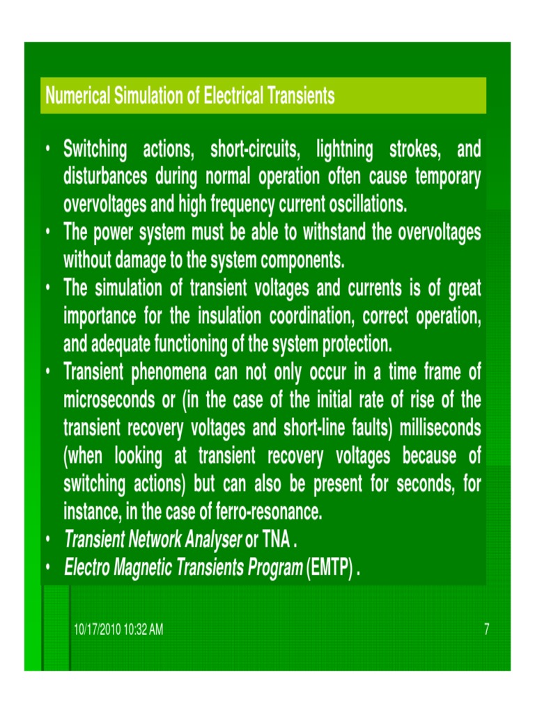 Electrical Transient Simulation Guide | PDF