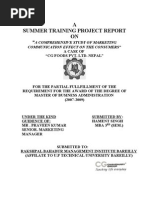 Download mba project A COMPREHENSIVE STUDY OF MARKETING COMMUNICATION EFFECT ON THE CONSUMERS by Hament Singh SN25097636 doc pdf