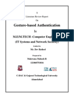 Gesture-Based Authentication: M.E/M.TECH - Computer Engineering (IT Systems and Network Security)