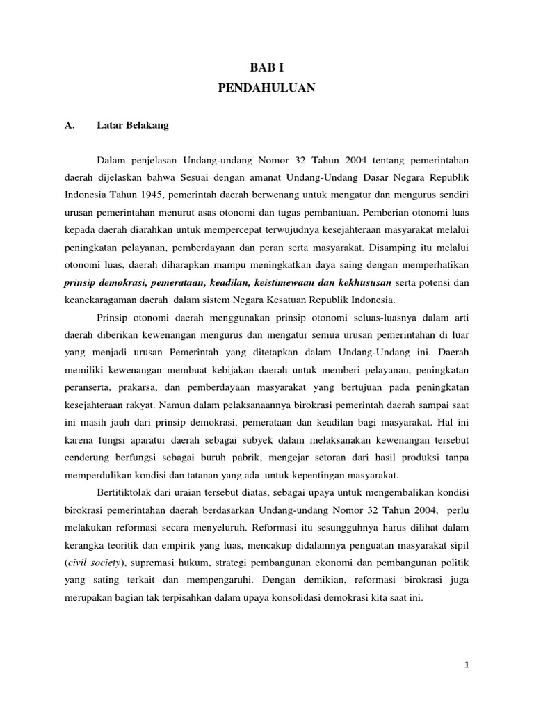 Reformasi Birokrasi Pemerintahan Daerah | PDF | Karier & Perkembangan ...