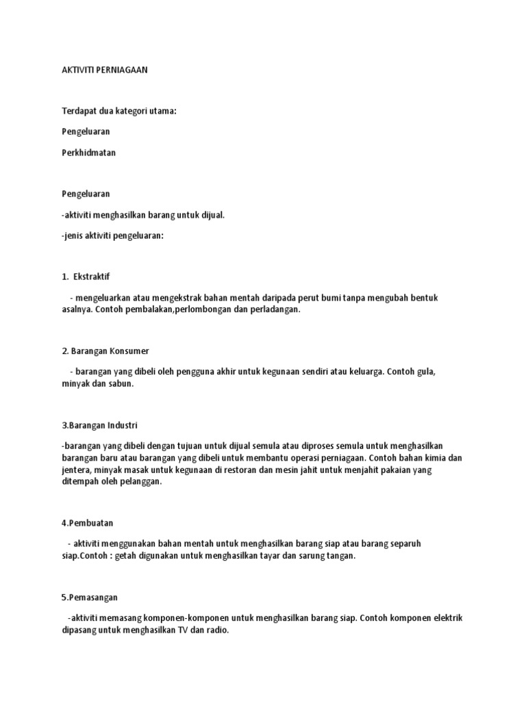Aktiviti Perniagaan Pdf