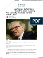 Warren Buffett Graham and Doddsville Lecture