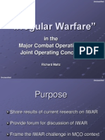 "Irregular Warfare": in The Major Combat Operations Joint Operating Concept