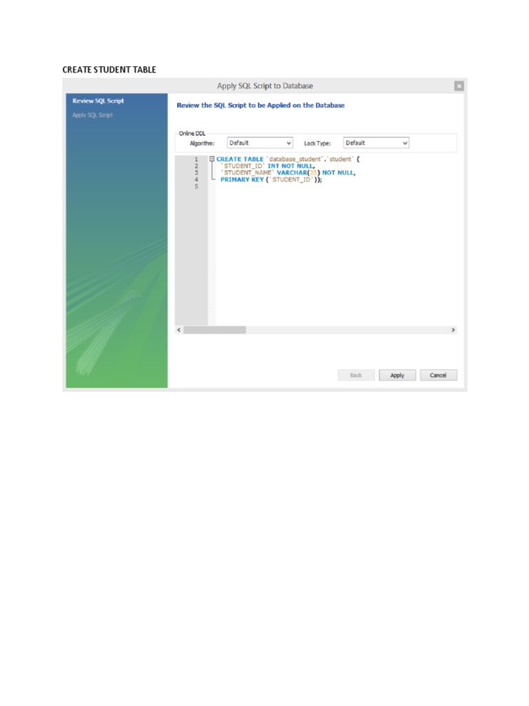 SQL Student Table Creation and Data Insertion | PDF