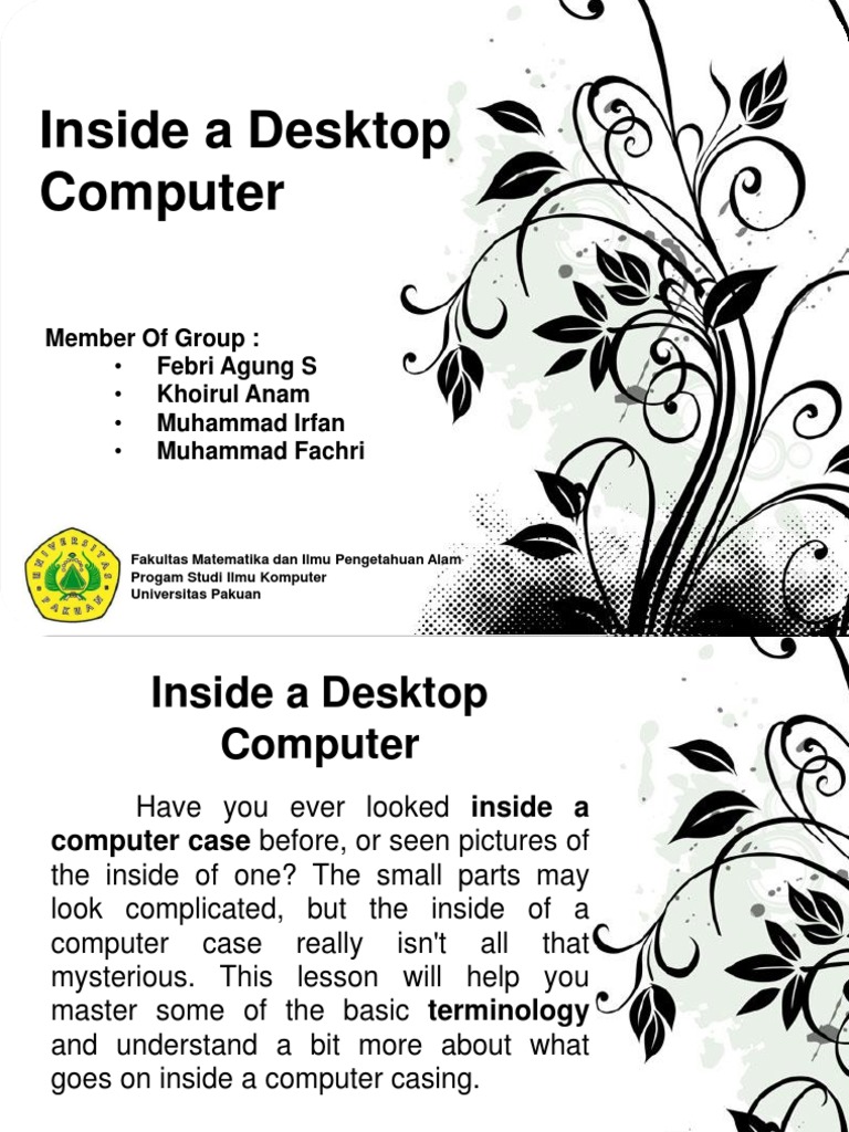 Computer Basics Inside A Desktop Computer Hard Disk Drive