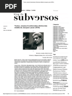 Entrevista Inédita de Jacques Lacan (1974)