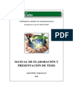 Manual de Elaboración y Presentación de Tesis - Universidad San Carlos de Paraguay