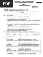 Indian Institute of Materials Management: Graduate Diploma in Public Procurement Paper No.8