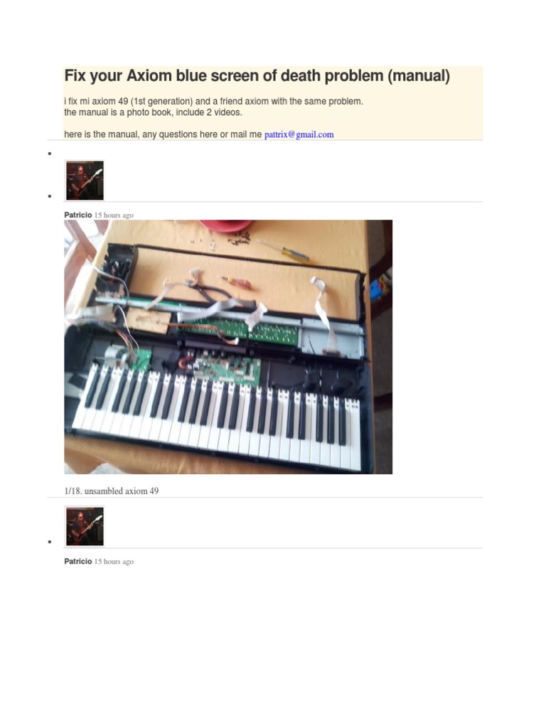 Axiom 49 Blue Screen Fix Guide | PDF