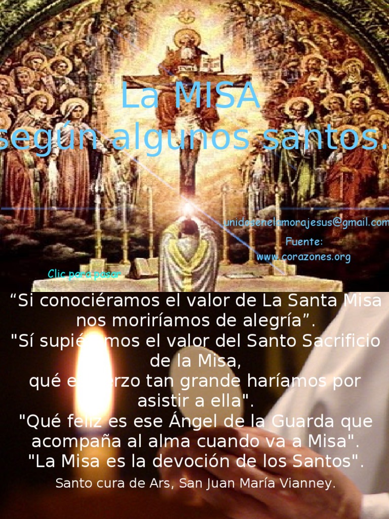La Santa Misa Segn Los Santos - Key | PDF | Misa (liturgia) | Santo