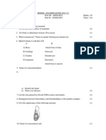 Model Hse I Model Examination 2011-12 Part Iii - Biology Part B - Zoology Marks: 30 Time: 1 HR