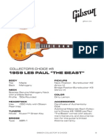 The Beast Les Paul - Gibson Spec Sheet