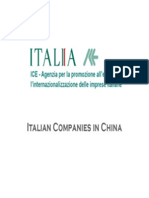 Italian Companies In China Business Nature - 