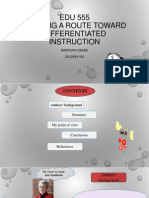 EDU 555 Mapping A Route Toward Differentiated Instruction: Marsiah Demie 2012581103