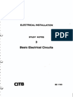 12525.Electrical Installation Basic Electrical Circuits - Study Notes v. 3 (Electrician Study Notes) by Construction Industry Training Board