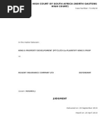 Case Number: 71146/10: King'S Property Develpoment (Pty) LTD T/A Plaintiff King'S Prop