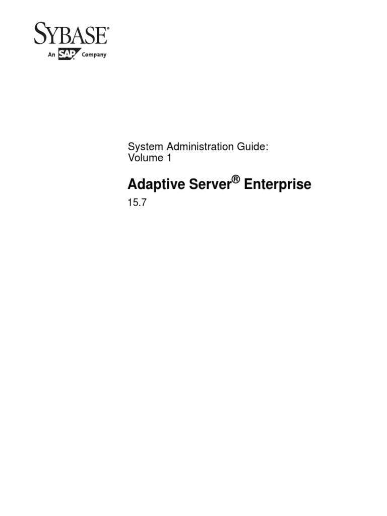 Sybase Administration Guid 1 PDF | PDF | Database Transaction | Databases