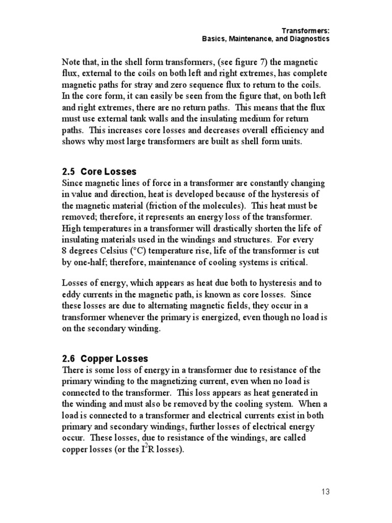Transformer Basics and Efficiency Losses | PDF | Home & Garden ...