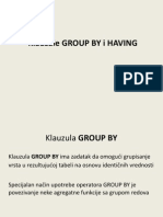 Klauzule Group by I Having