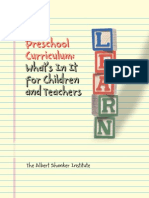 Preschool Curriculum:: What's in It For Children and Teachers