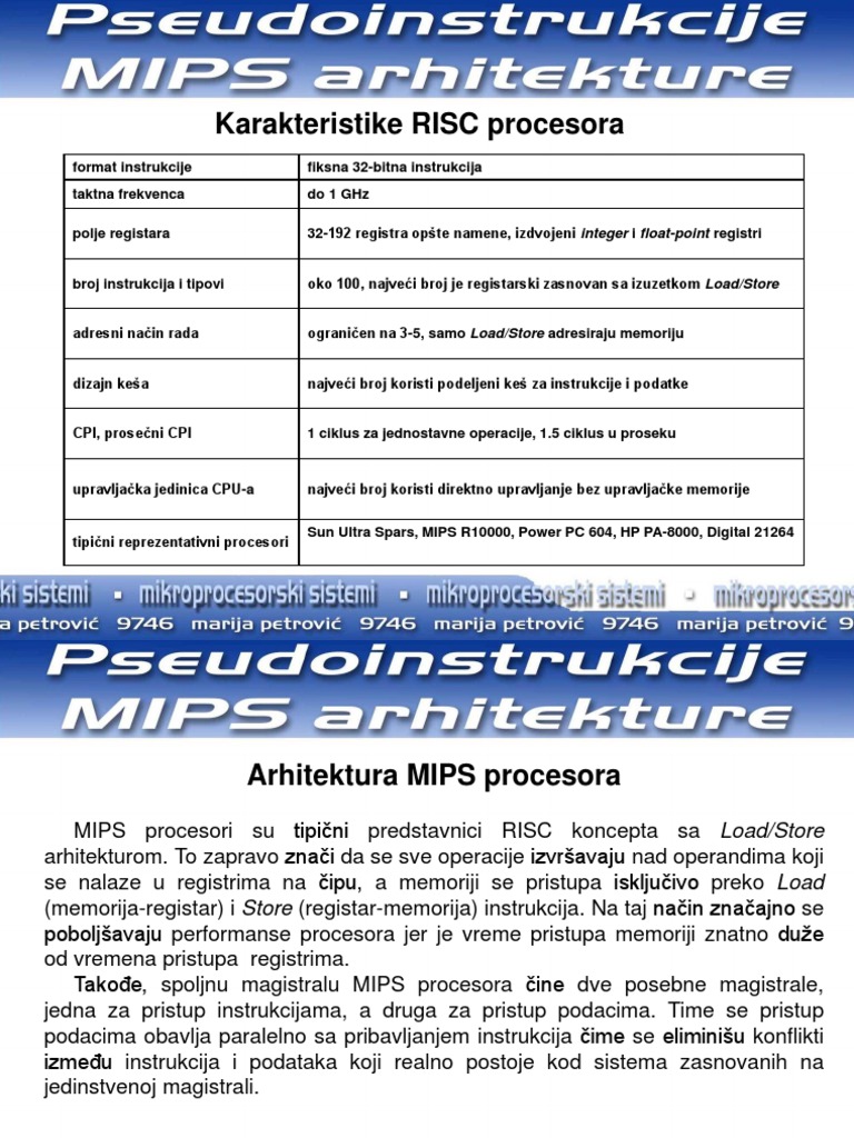 MIPS Pseudo Instrukcije | PDF