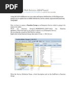 How To Create Web Services ABAP Based